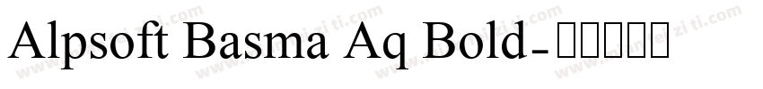 Alpsoft Basma Aq Bold字体转换